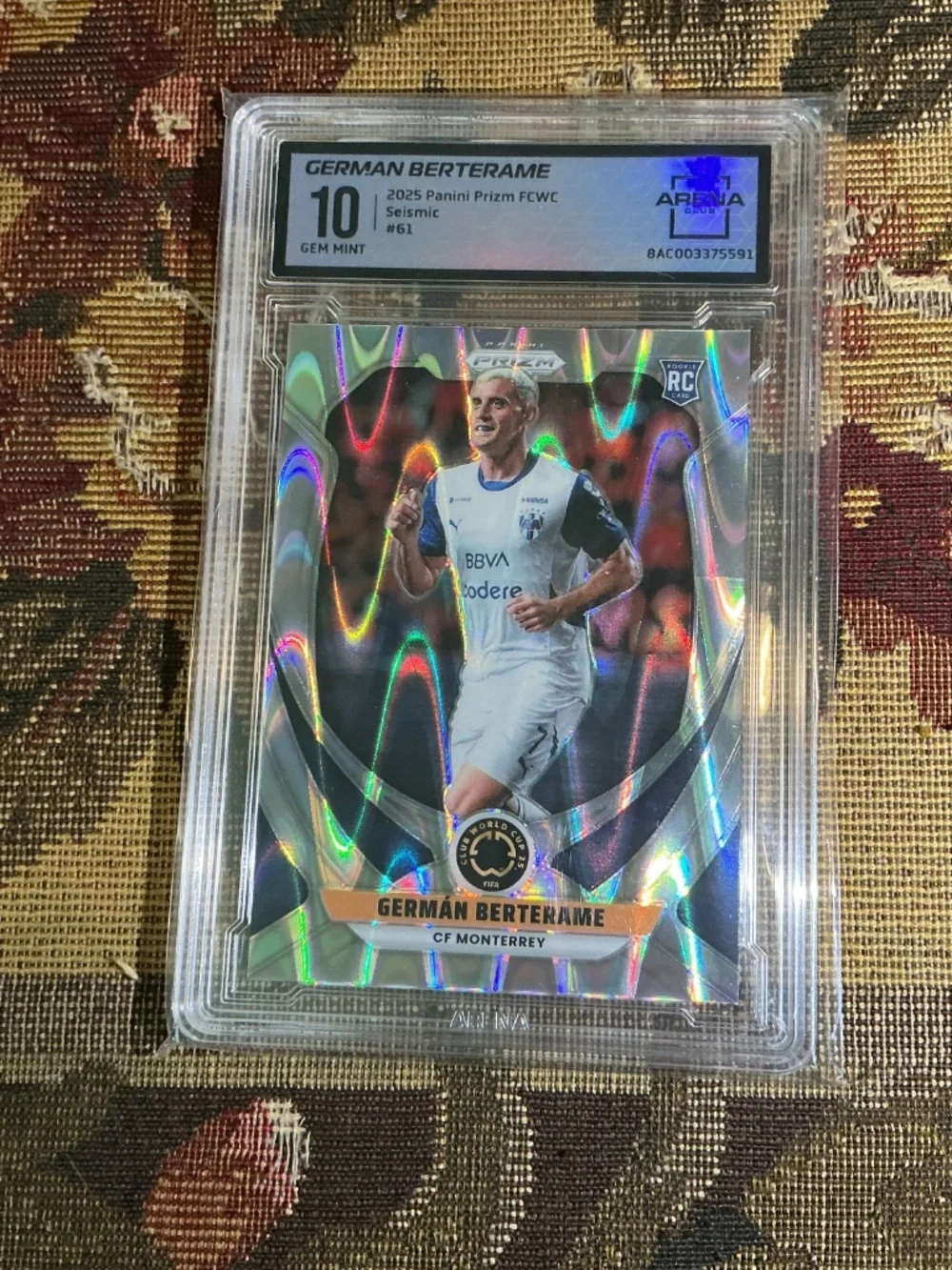 2025 Panini Prizm FIFA Club World Cup Germán Berterame #61 Seismic Arena 10